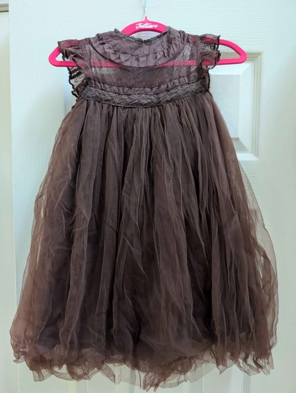 Trish Scully Alessandra brown Tulle Dress Size 4